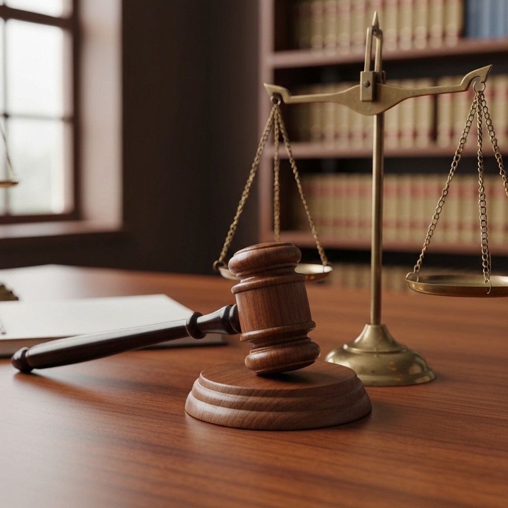 Gavel and scales background